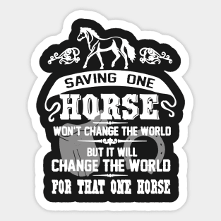 Save One Horses Sticker